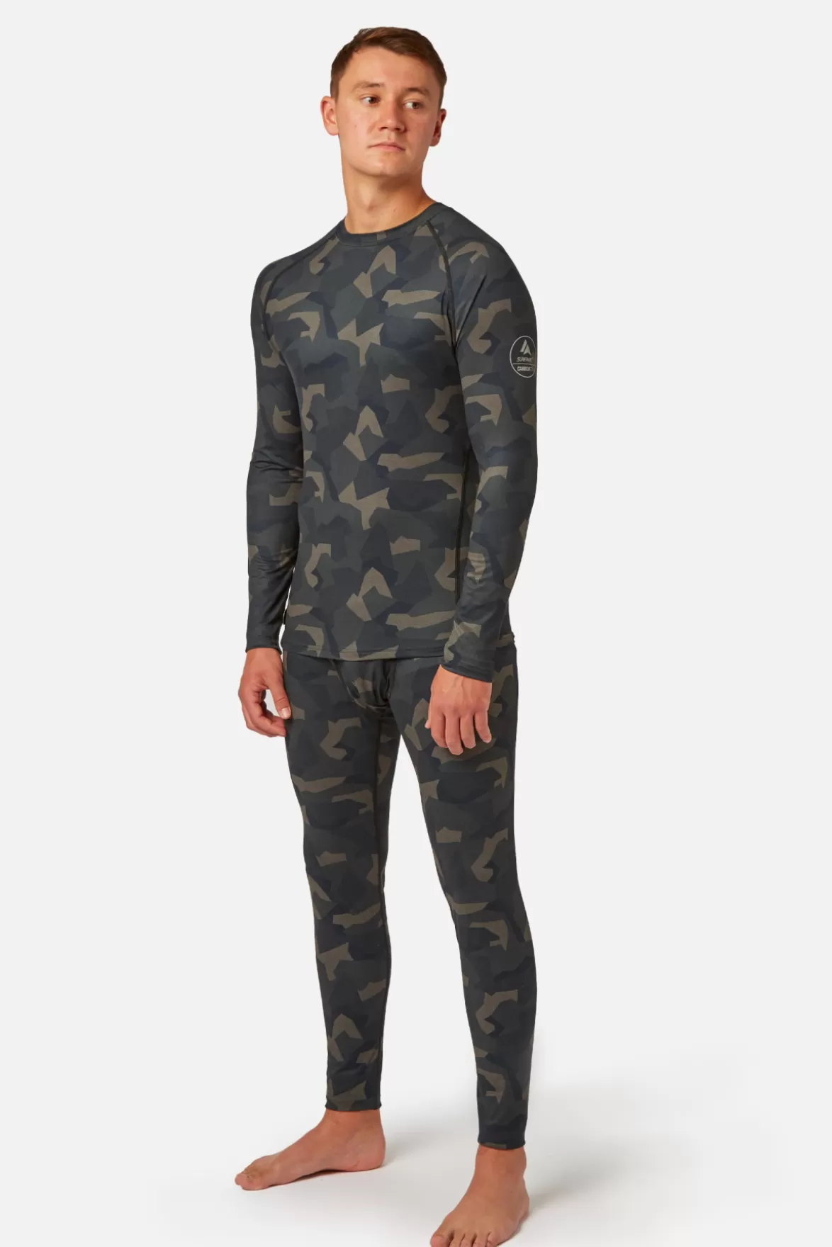 * Base Layers< Bodyfit Limited Edition Crew Neck Forest Geo Camo