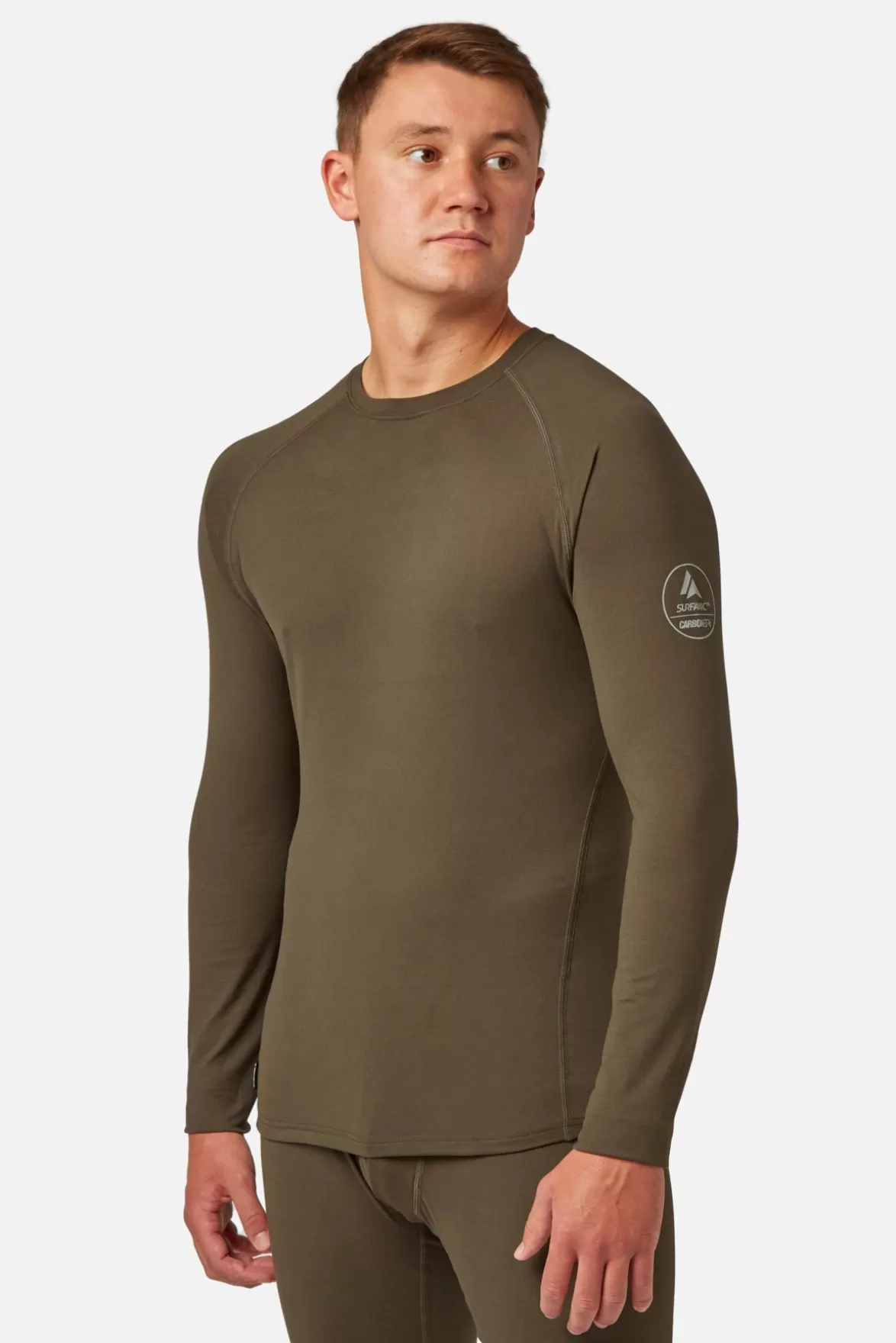 * Base Layers< Carbondri Bodyfit Crewneck Dark Khaki