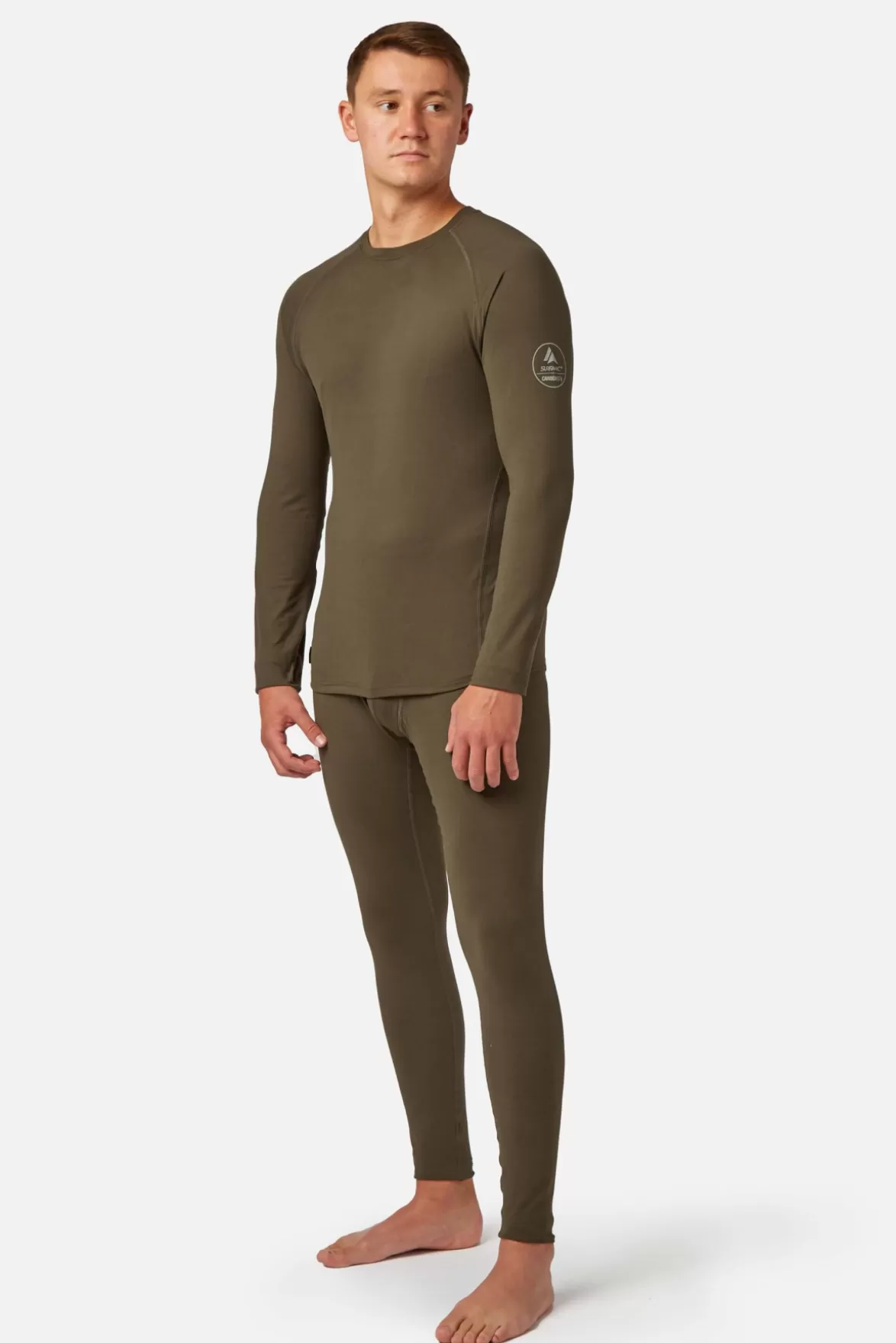 * Base Layers< Carbondri Bodyfit Crewneck Dark Khaki