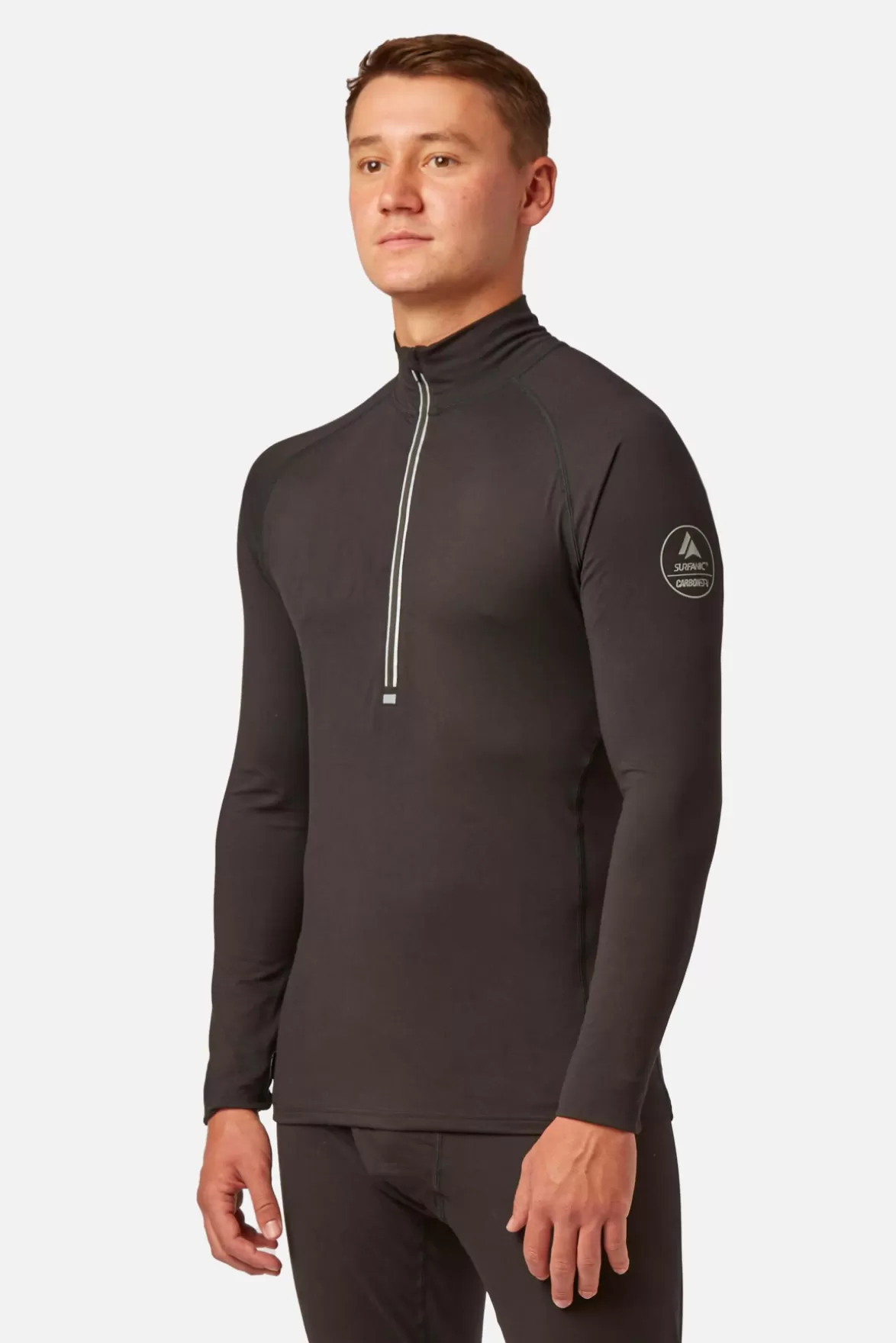 * Base Layers< Carbondri Bodyfit Zip Neck Black