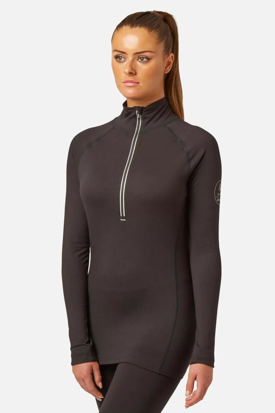 * Base Layers< Carbondri Cozy Zip Neck Black