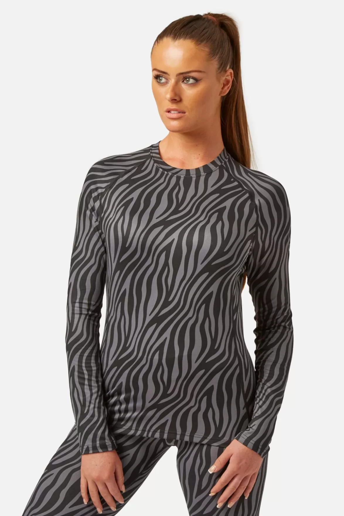 * Base Layers< Cozy Limited Edition Crew Neck Black Zebra