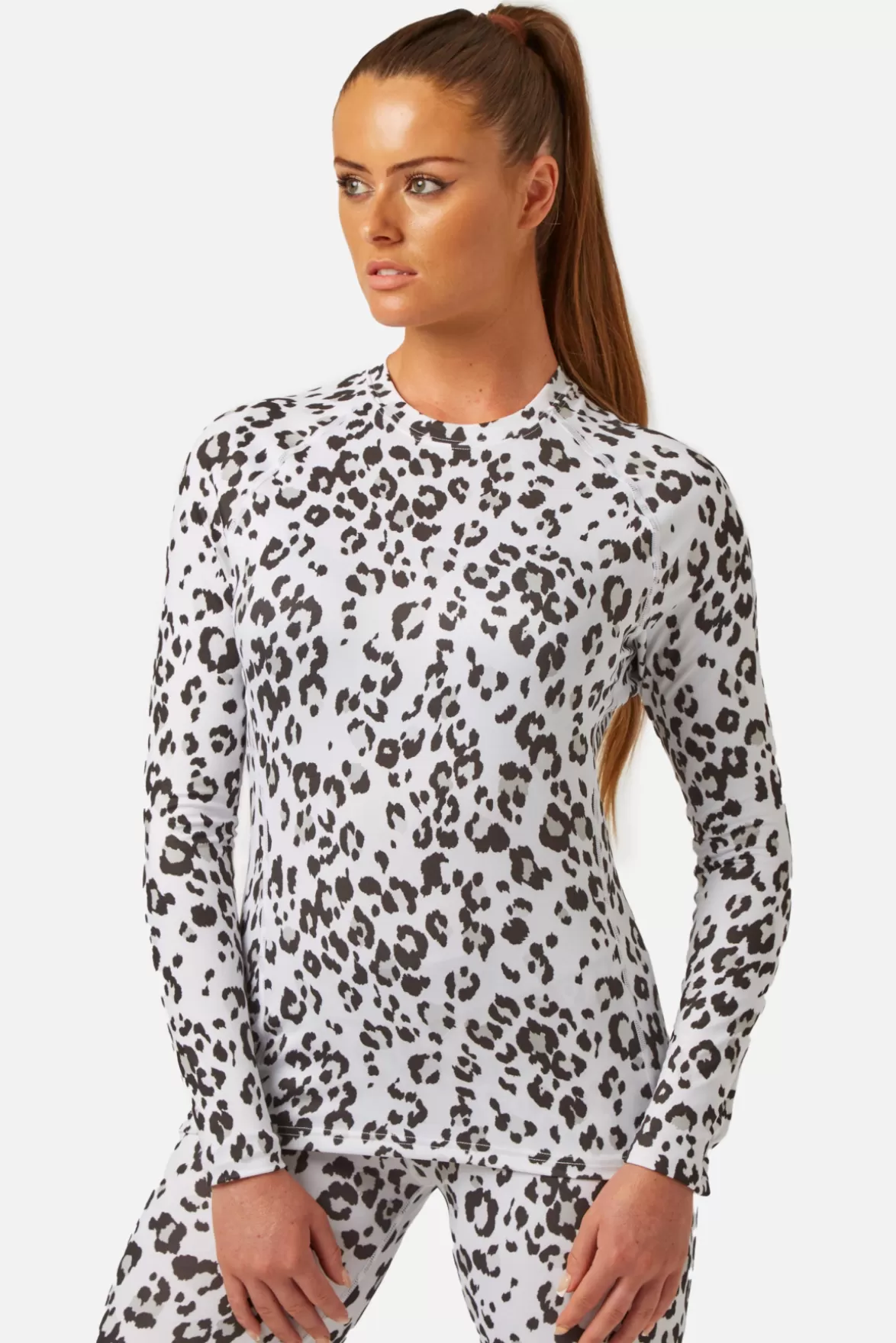 * Base Layers< Cozy Limited Edition Crew Neck Snow Leopard