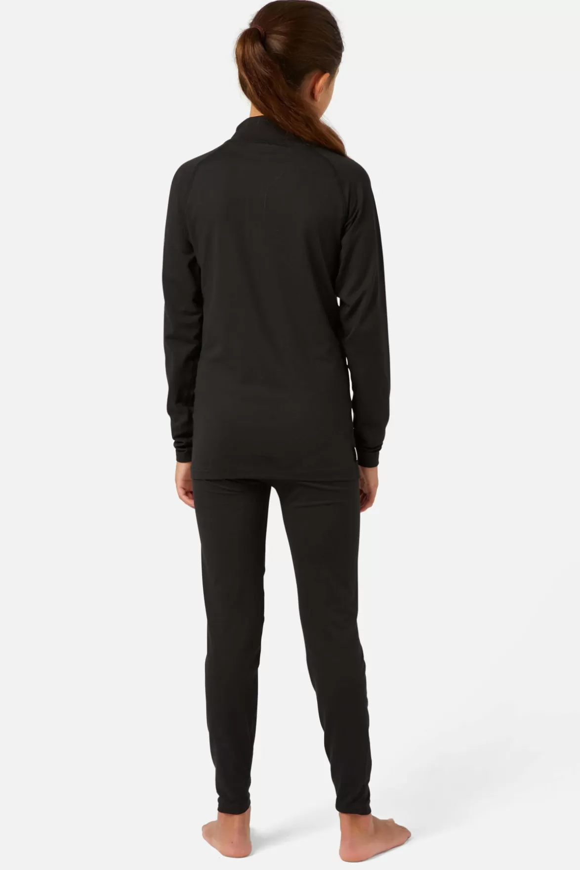 * Base Layers< Cozy Zip Neck Black