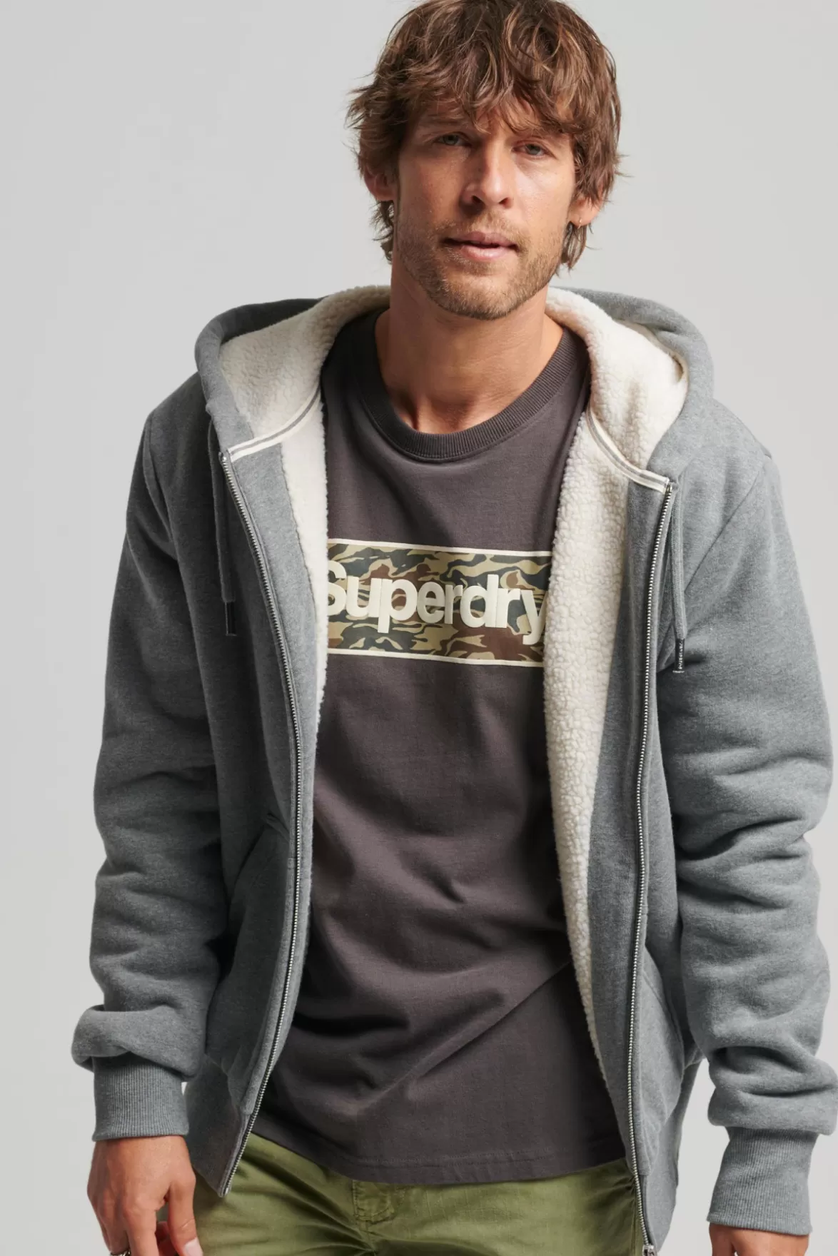 Superdry Hoodies< Borg Lined Zip Hood