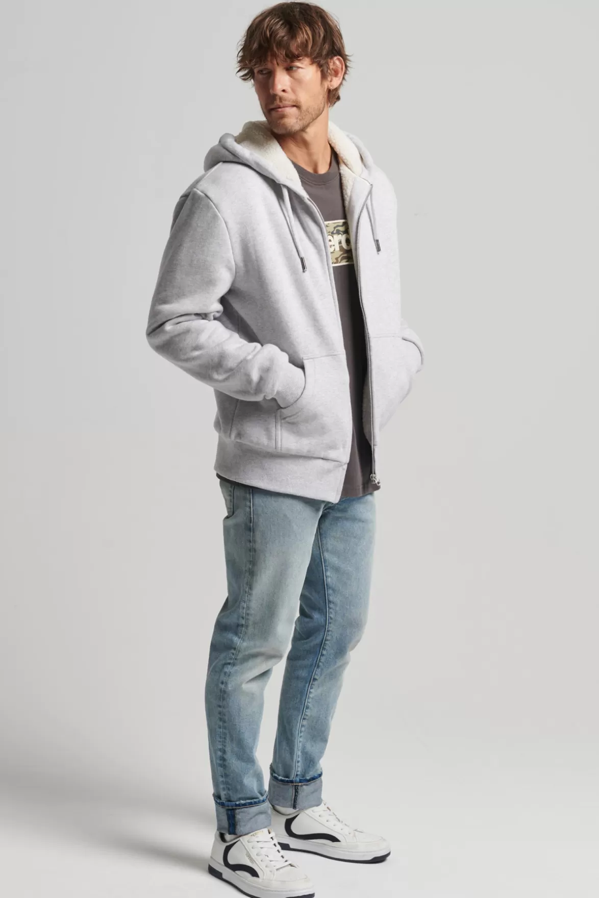 Superdry Hoodies< Borg Lined Zip Hood