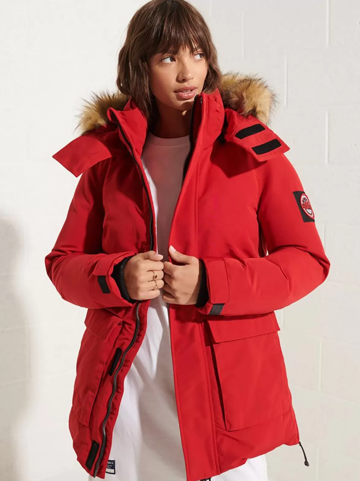 Superdry Insulated & Down Fill Jackets< Code Everest Parka Red