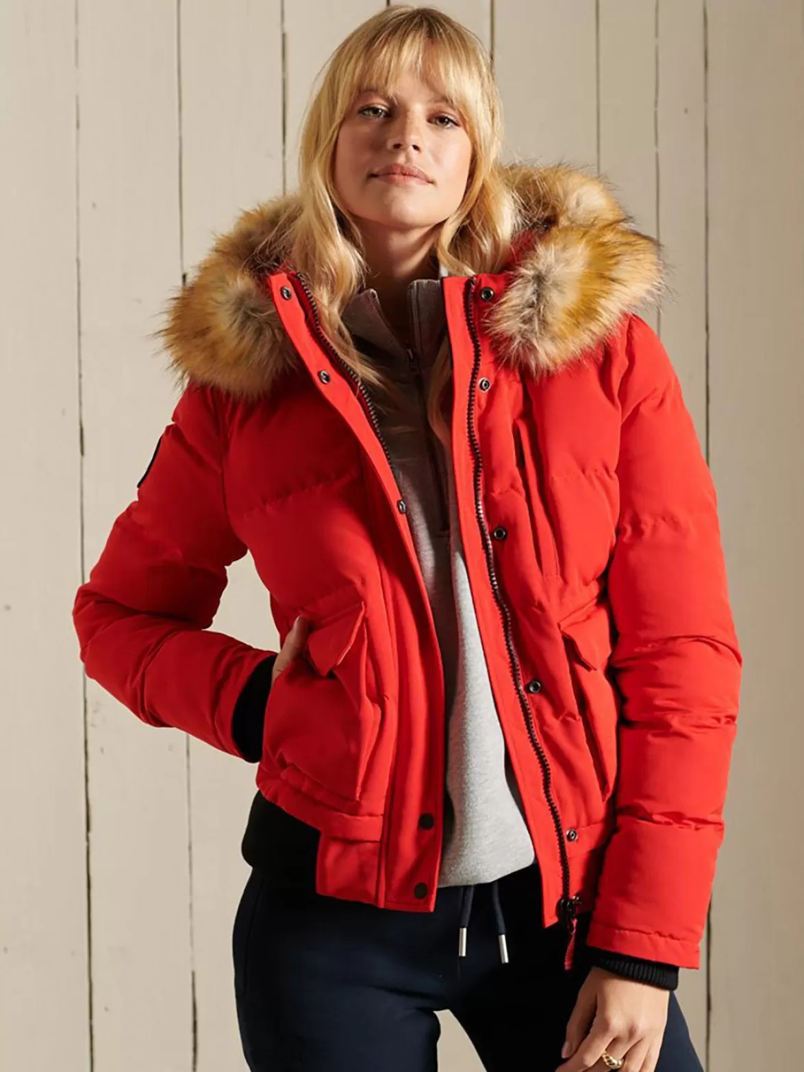 Superdry Insulated & Down Fill Jackets< Everest Bomber Red