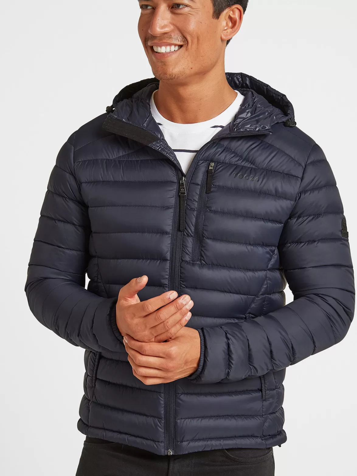 Tog24 Insulated & Down Fill Jackets< Drax Hooded Down Jacket Navy