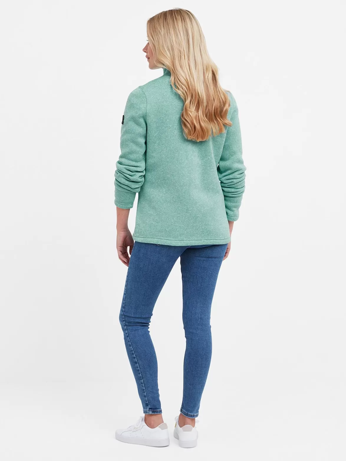 Tog24 Fleeces< Pearson Knitlook Fleece Zipneck Mint Blue