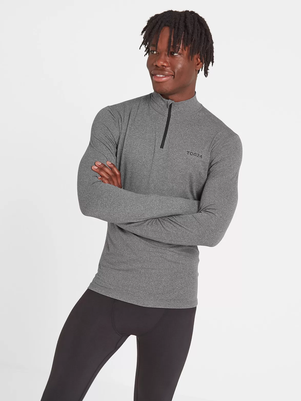 Tog24 Base Layers< Snowdon Thermal Zip Neck Grey Marl