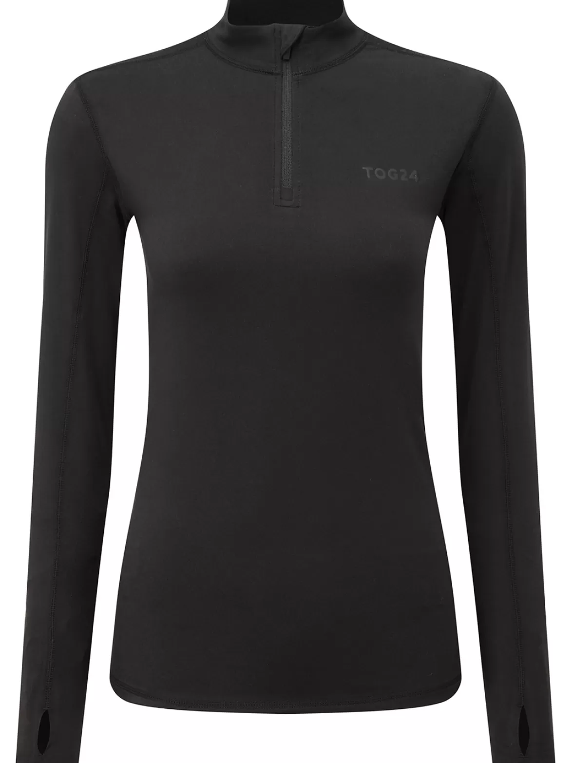 Tog24 Tops< Snowdon Thermal Zip Neck Black