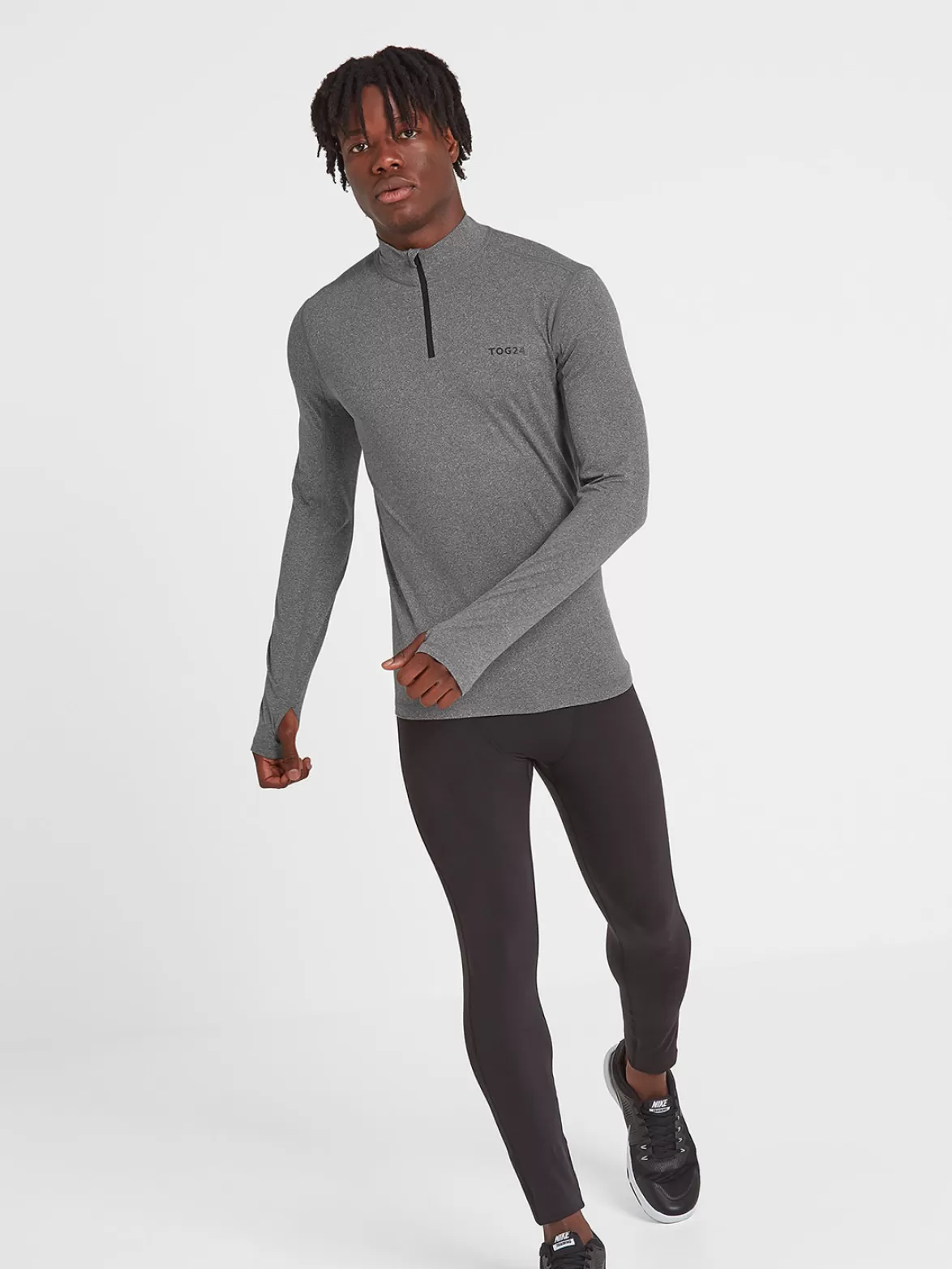 Tog24 Base Layers< Snowdon Thermal Zip Neck Grey Marl