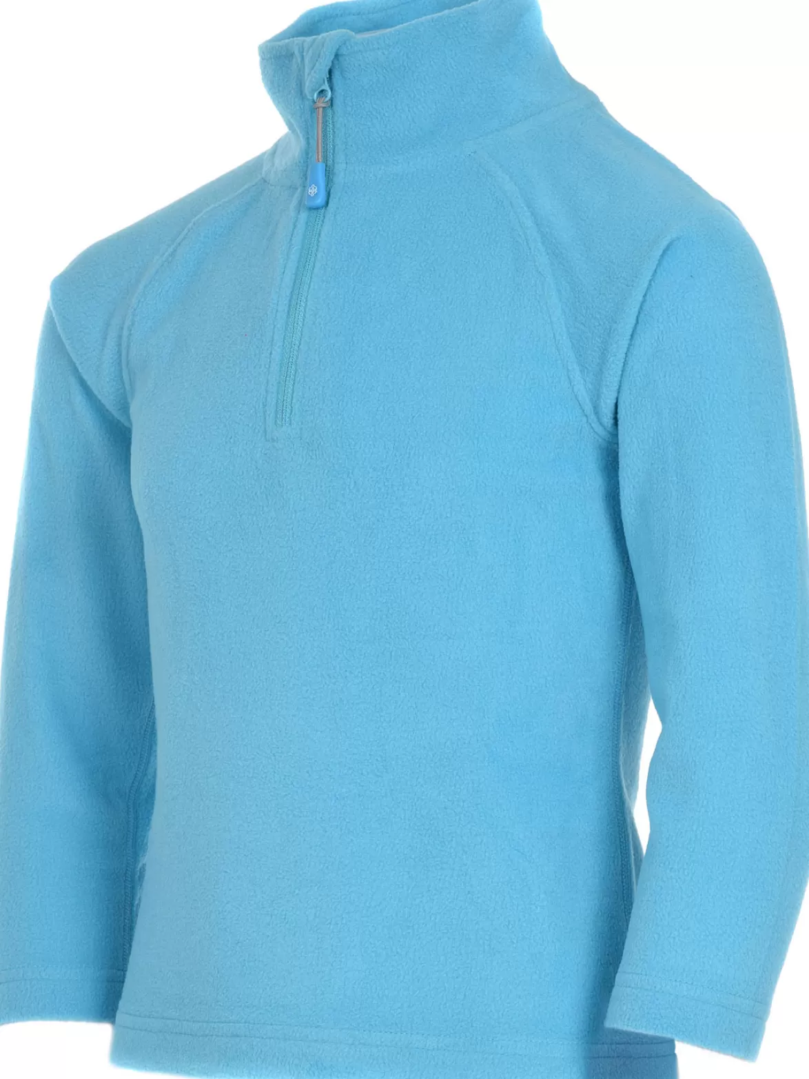 * Fleeces< Warm Girls Zip Micro Fleece Cyan Blue