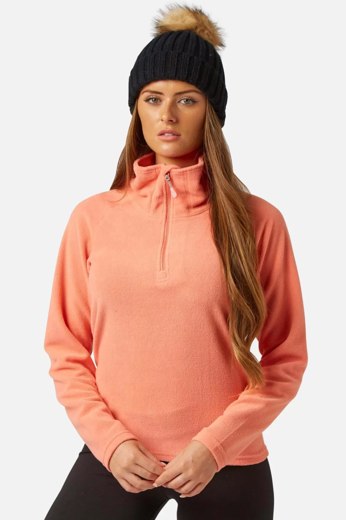 * Fleeces< Warm Zip Micro Fleece Dusty Pink