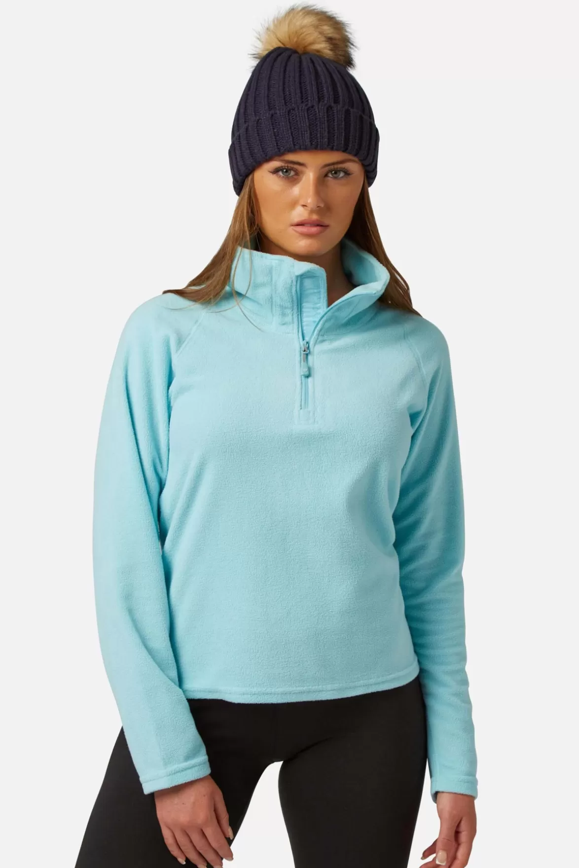 * Fleeces< Warm Zip Micro Fleece Clearwater Blue